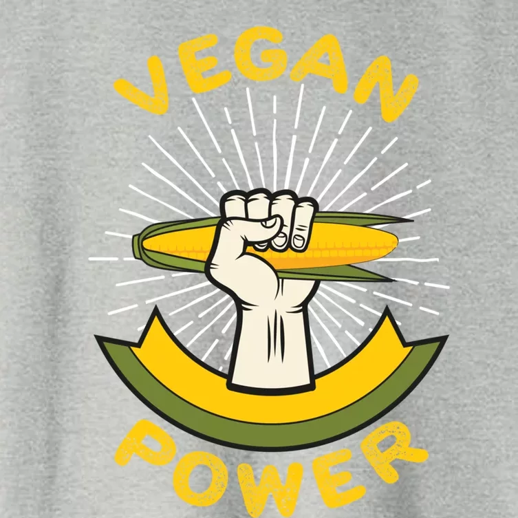 Vegan Power Veggie Vegetarian Healthy Eating Gift Women's Crop Top Tee