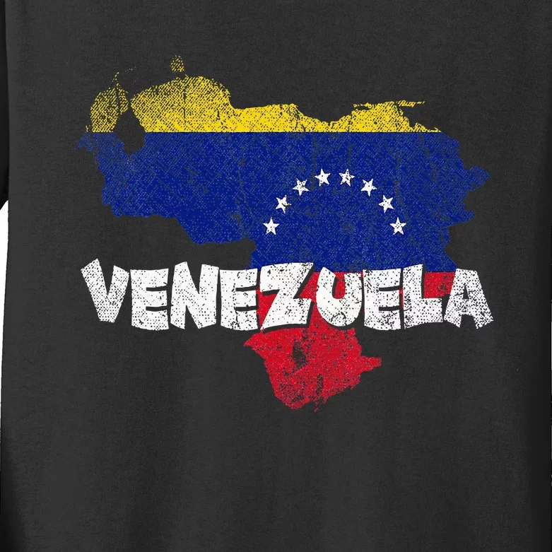 Venezuela Pride Venezuelan Flag Caracas Gift Venezuela Kids Long Sleeve Shirt