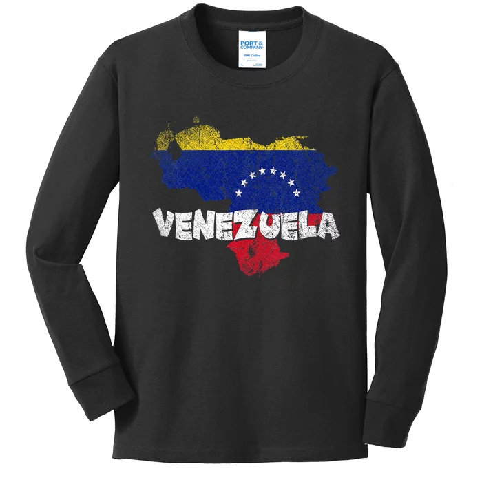 Venezuela Pride Venezuelan Flag Caracas Gift Venezuela Kids Long Sleeve Shirt