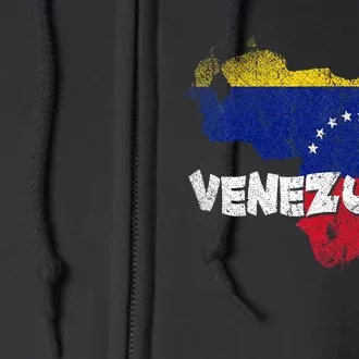 Venezuela Pride Venezuelan Flag Caracas Gift Venezuela Full Zip Hoodie