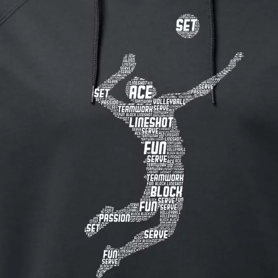 Volleyball Player Performance Fleece Hoodie