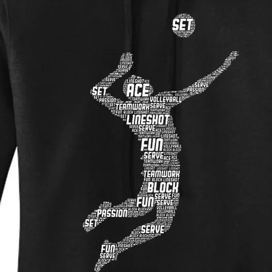 Volleyball Player Women's Pullover Hoodie