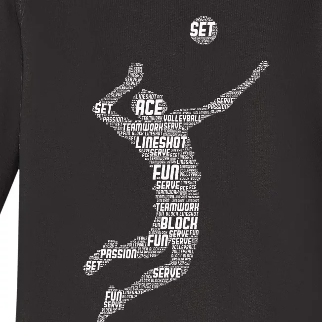 Volleyball Player Baby Long Sleeve Bodysuit