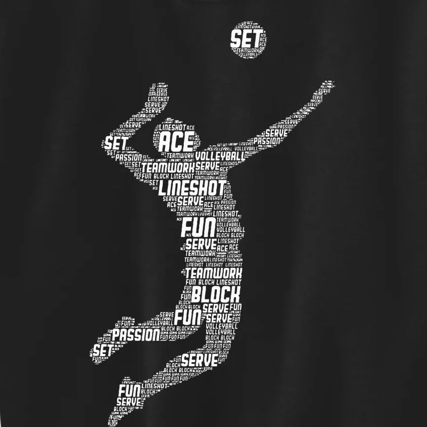 Volleyball Player Kids Sweatshirt