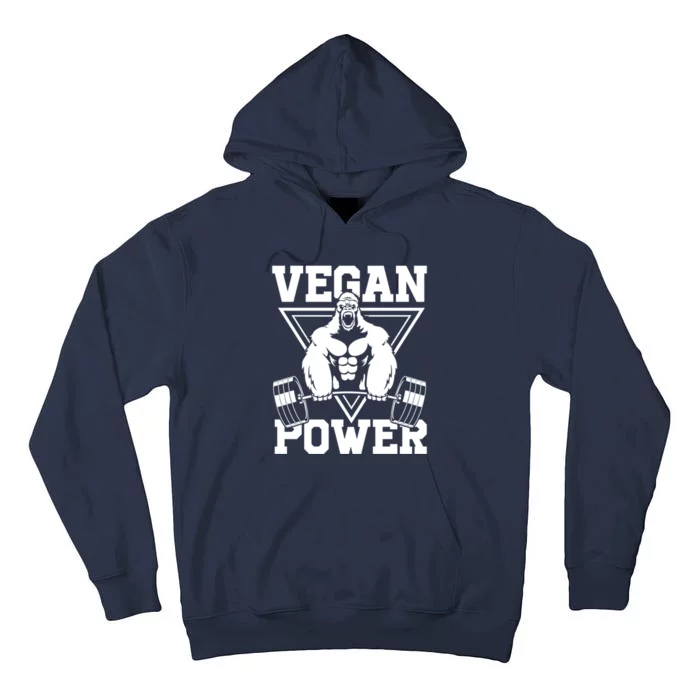 Vegan Power Workout Muscle Gorilla Bodybuilding Tall Hoodie