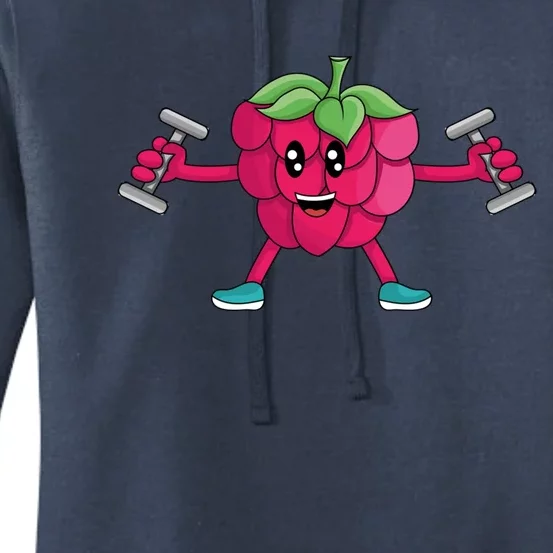 Veggie Power Workout Raspberry Fun Raspberry Raspberry Gift Women's Pullover Hoodie