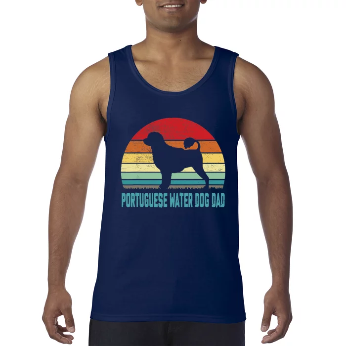 Vintage Portuguese Water Dog Dad Dog Lover Tank Top