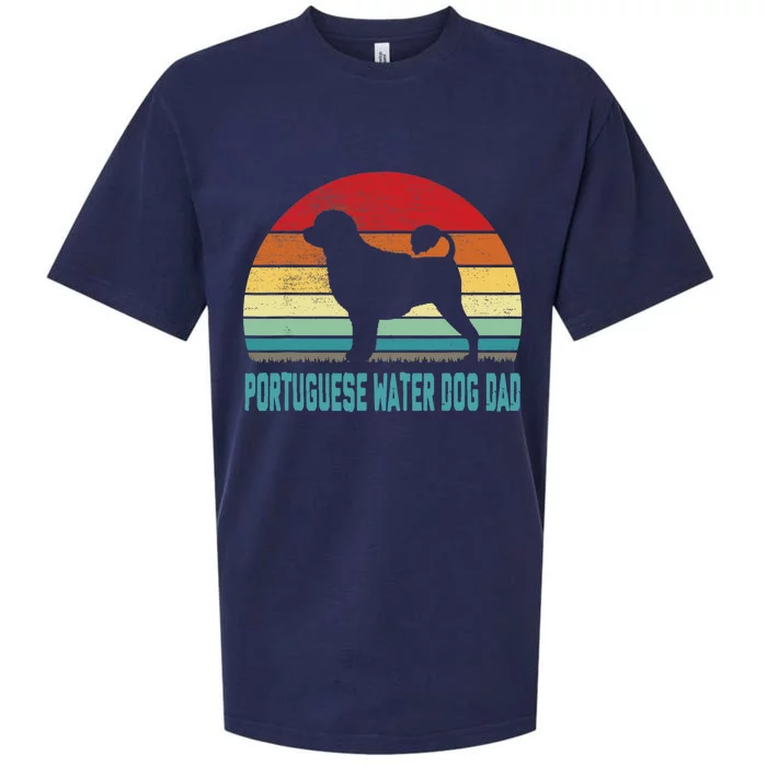 Vintage Portuguese Water Dog Dad Dog Lover Sueded Cloud Jersey T-Shirt