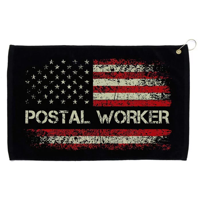 Vintage Postal Worker American Flag Us Postal Service Grommeted Golf Towel