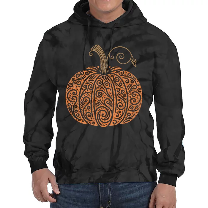 Vintage Pumpkin WoS Autumn Fall Thanksgiving Halloween Tie Dye Hoodie