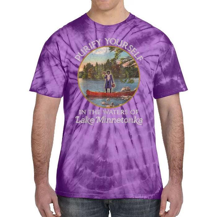 Vintage Purify Yourself In The Waters Of Lake Minnetonka Tie-Dye T-Shirt