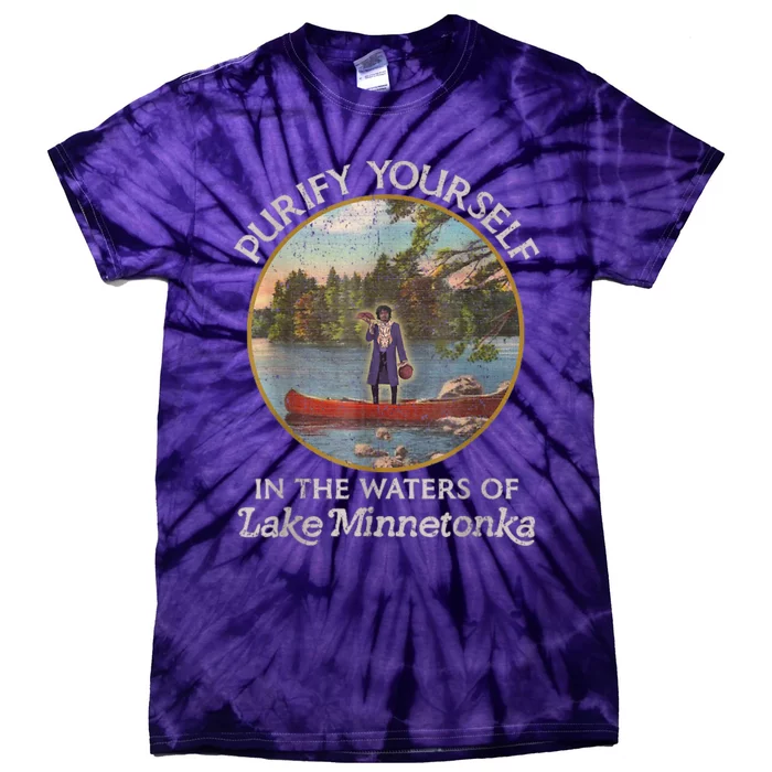 Vintage Purify Yourself In The Waters Of Lake Minnetonka Tie-Dye T-Shirt