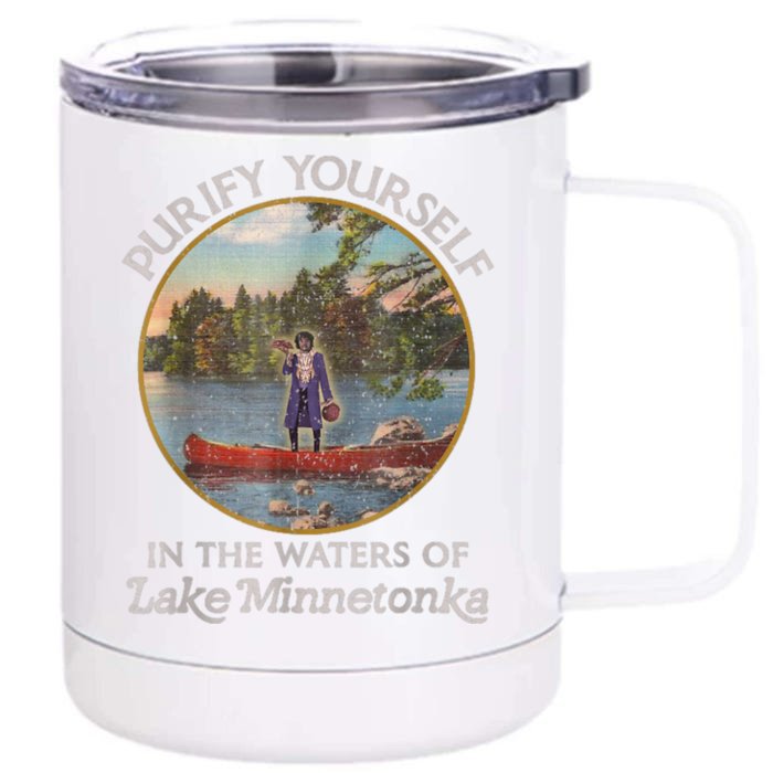 Vintage Purify Yourself In The Waters Of Lake Minnetonka Front & Back 12oz Stainless Steel Tumbler Cup