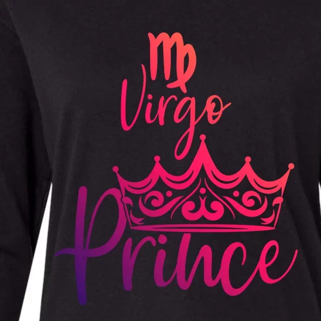 Virgo Prince Zodiac Funny Gift Womens Cotton Relaxed Long Sleeve T-Shirt