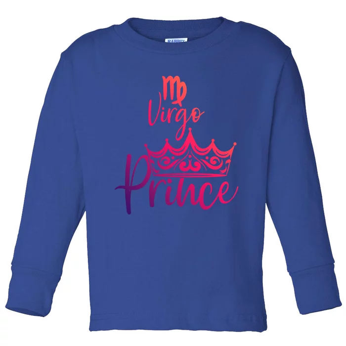 Virgo Prince Zodiac Funny Gift Toddler Long Sleeve Shirt