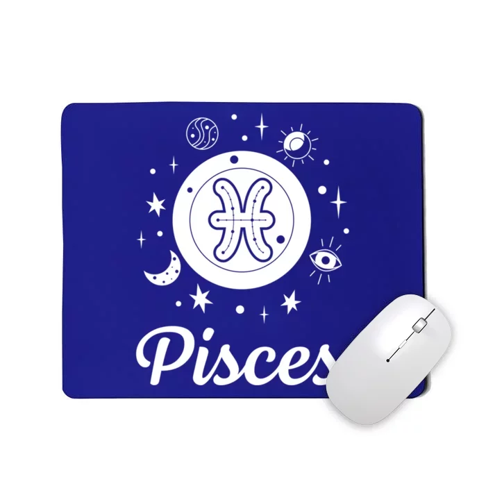 Vintage Pisces Zodiac Sign Gift Mousepad