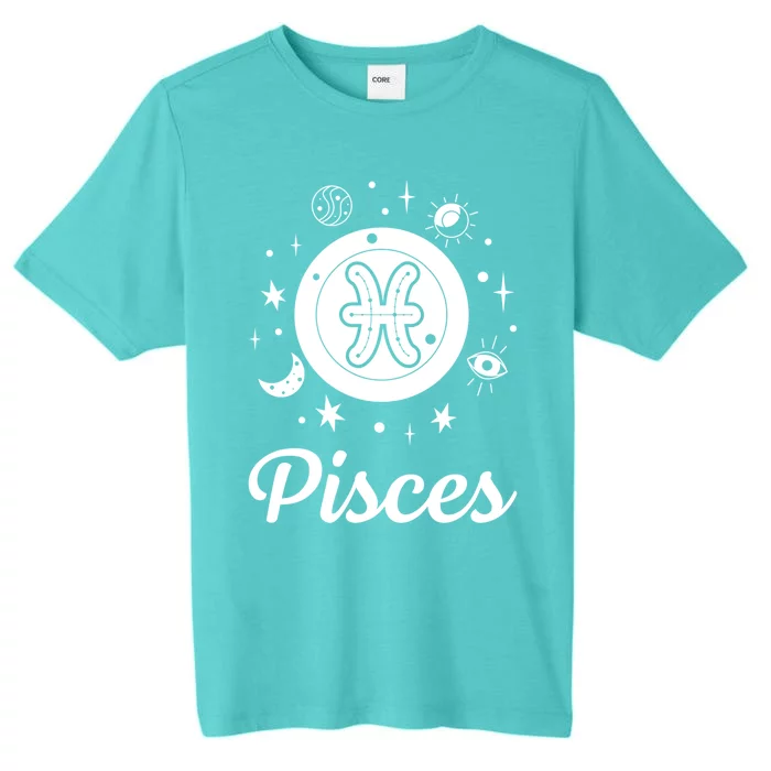 Vintage Pisces Zodiac Sign Gift ChromaSoft Performance T-Shirt