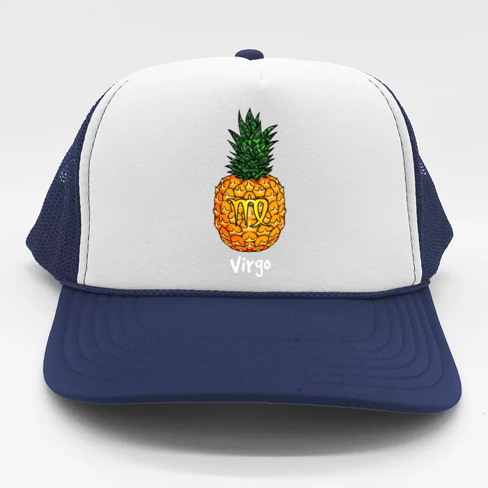 Virgo Pineapple Zodiac Sign Gift Trucker Hat