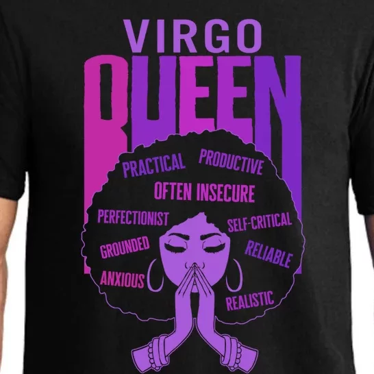 Virgo Queen African American Purple Horoscope Facts Great Gift Pajama Set