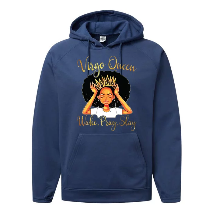 Virgo Queens Are Born In August 23 September 22 Performance Fleece Hoodie