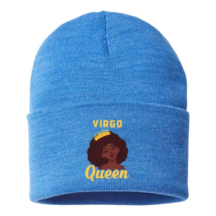 Virgo Queen Birthday Black Gift Sustainable Knit Beanie