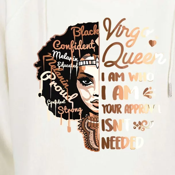 Virgo Queen Birthday Zodiac Black Women Girl Womens Funnel Neck Pullover Hood