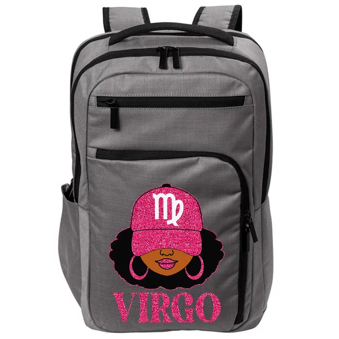 Virgo Queen Birthday Afro Hair Cap Hat Black Women Impact Tech Backpack