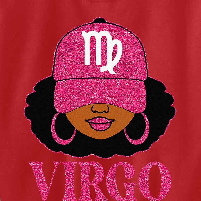 Virgo Queen Birthday Afro Hair Cap Hat Black Women Kids Sweatshirt