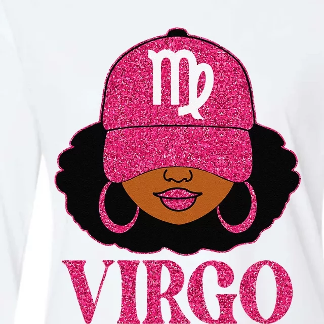 Virgo Queen Birthday Afro Hair Cap Hat Black Women Womens Cotton Relaxed Long Sleeve T-Shirt