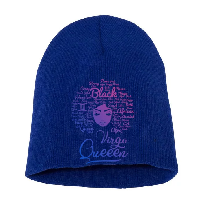 Virgo Queen Black Queen Birthday Funny Gift Zodiac Funny Gift Short Acrylic Beanie