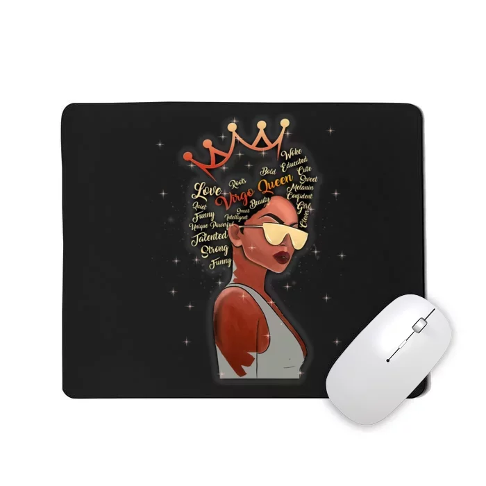 Virgo Queen Black Queen Birthday Gifts Zodiac Birthday Mousepad