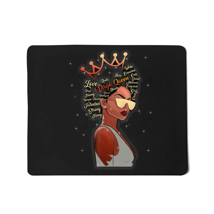 Virgo Queen Black Queen Birthday Gifts Zodiac Birthday Mousepad