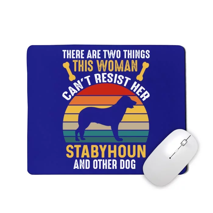 Vintage Quote Can't Resist Her Stabyhoun Dog Lover Meaningful Gift Mousepad