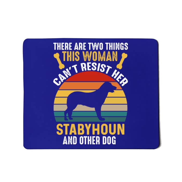 Vintage Quote Can't Resist Her Stabyhoun Dog Lover Meaningful Gift Mousepad