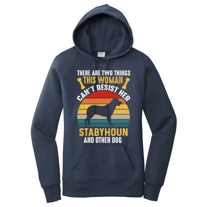 Vintage Quote Can't Resist Her Stabyhoun Dog Lover Meaningful Gift Women's Pullover Hoodie