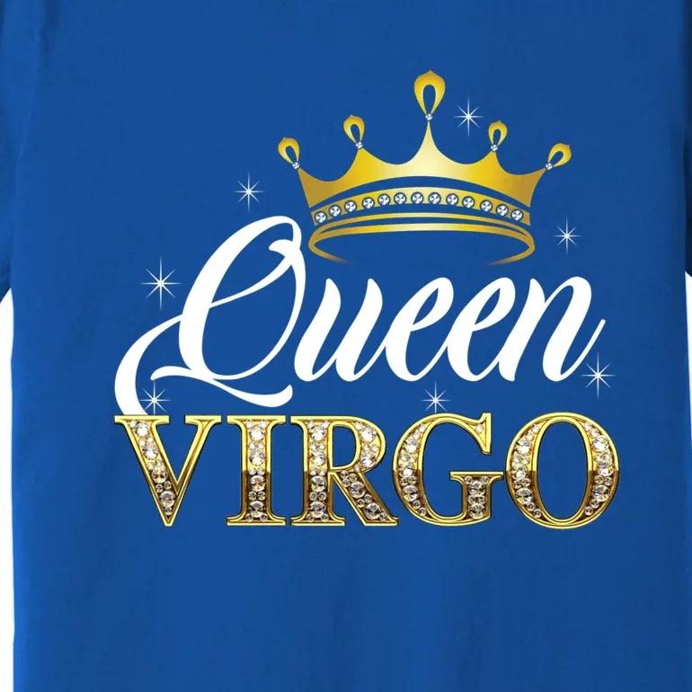 Virgo Queen Cute Gift Zodiac Diamond Crown Gift Premium T-Shirt