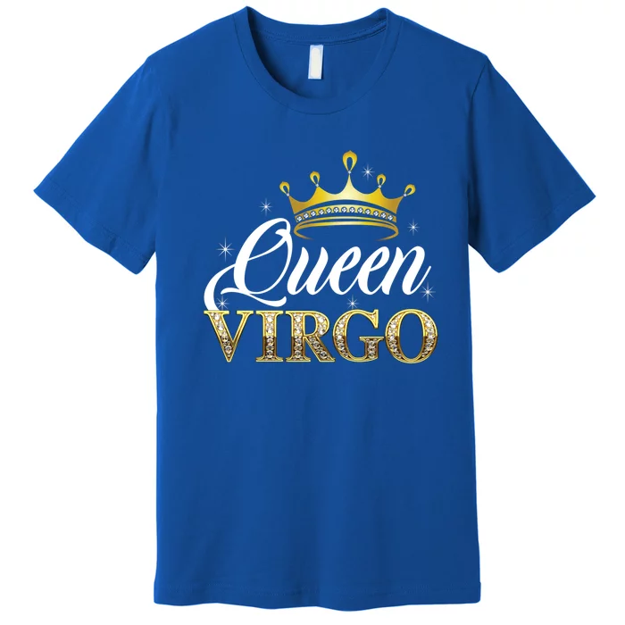 Virgo Queen Cute Gift Zodiac Diamond Crown Gift Premium T-Shirt