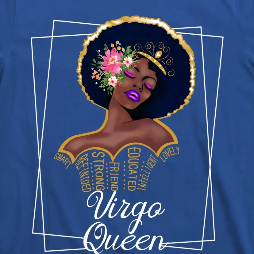 Virgo Queen Gift Astrology Birthday Black Gift T-Shirt