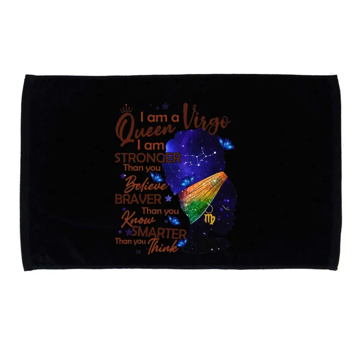 Virgo Queen I Am Stronger Birthday Gift For Black Wo Microfiber Hand Towel