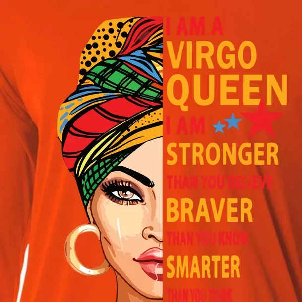 Virgo Queen I Am Stronger Birthday Gift For Virgo Zodiac Cooling Performance Long Sleeve Crew