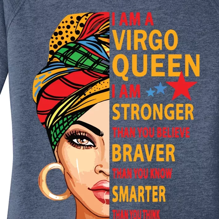 Virgo Queen I Am Stronger Birthday Gift For Virgo Zodiac Women's Perfect Tri Tunic Long Sleeve Shirt