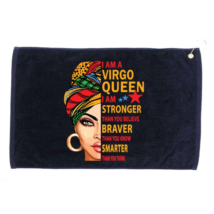 Virgo Queen I Am Stronger Birthday Gift For Virgo Zodiac Grommeted Golf Towel