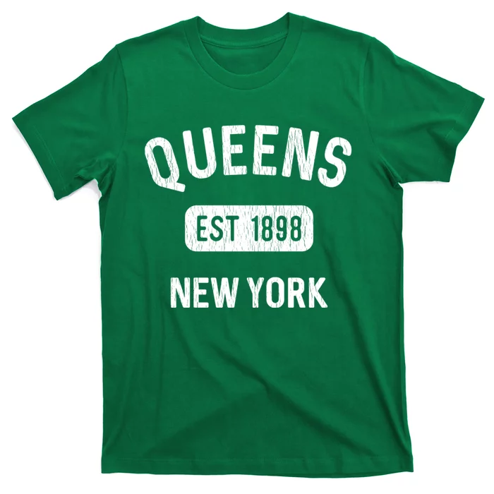 Vintage Queens Ny Nyc Gifts Souvenir Queens Est 1898 T-Shirt