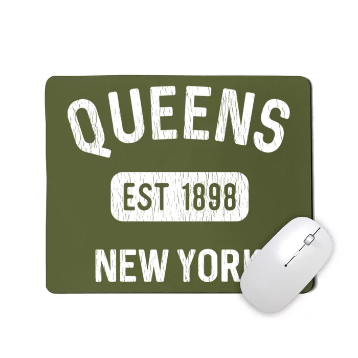 Vintage Queens Ny Nyc Gifts Souvenir Queens Est 1898 Mousepad