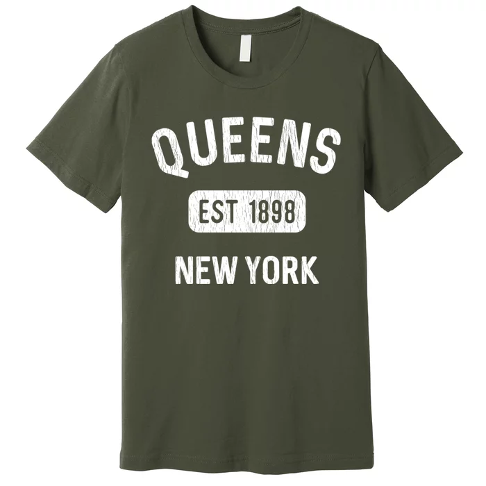 Vintage Queens Ny Nyc Gifts Souvenir Queens Est 1898 Premium T-Shirt