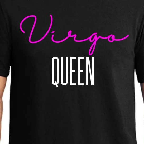 Virgo Queen Pink Writing / Funny Zodiac Virgo Birthday Great Gift Pajama Set