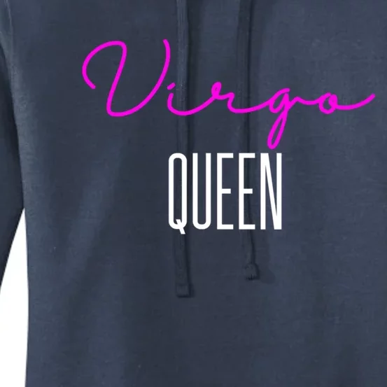 Virgo Queen Pink Writing / Funny Zodiac Virgo Birthday Great Gift Women's Pullover Hoodie