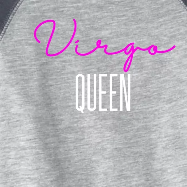 Virgo Queen Pink Writing / Funny Zodiac Virgo Birthday Great Gift Toddler Fine Jersey T-Shirt