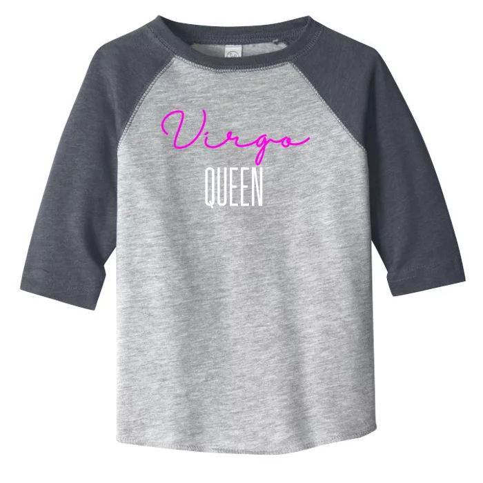 Virgo Queen Pink Writing / Funny Zodiac Virgo Birthday Great Gift Toddler Fine Jersey T-Shirt