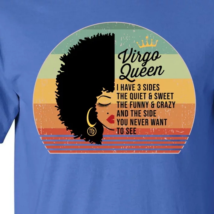 Virgo Queen Personality Qualities Melanin Great Gift Tall T-Shirt